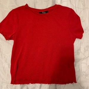 Forever 21 tee with Ribbed Lettuce edge